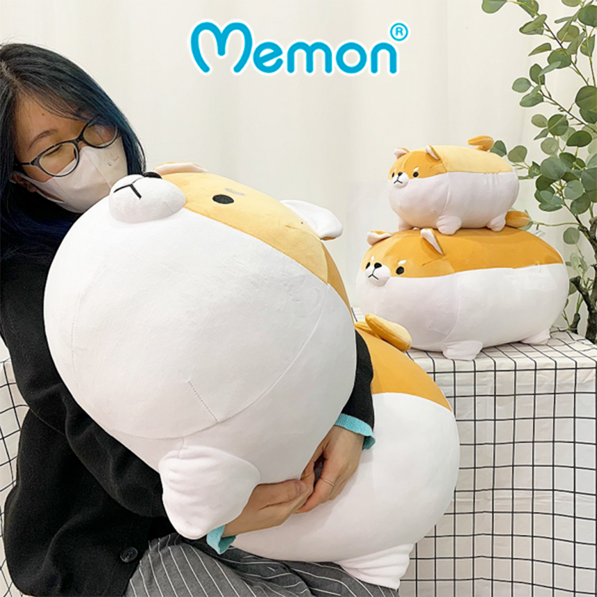 Gấu bông chó Corgi cao cấp Memon - Thú nhồi bông chó corgi mập tròn dễ thương, mềm mịn