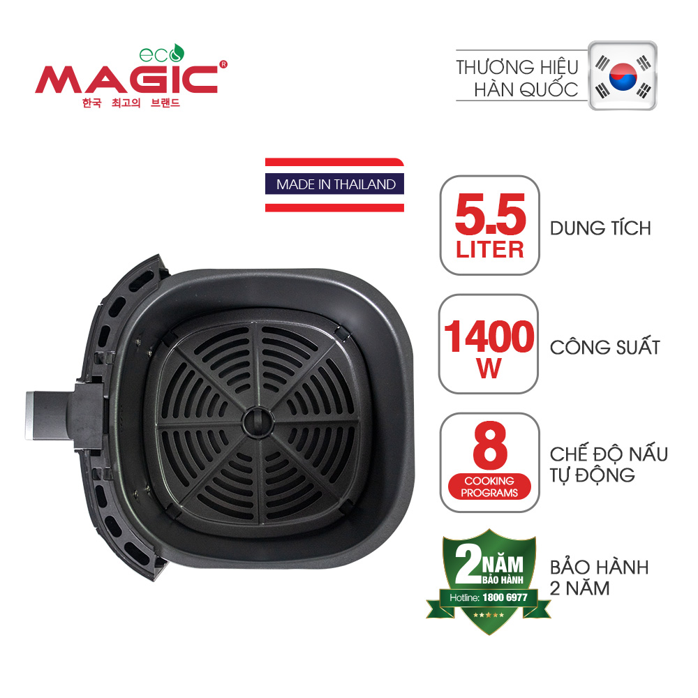 Nồi Chiên Điện Tử Magic Eco AC-102 5.5L - Hàng Chính Hãng