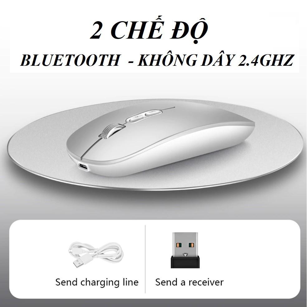 Chuột không dây Bluetooth cao cấp siêu mỏng , pin sạc , kết nối được với thiết bị có Bluetooth và máy tính