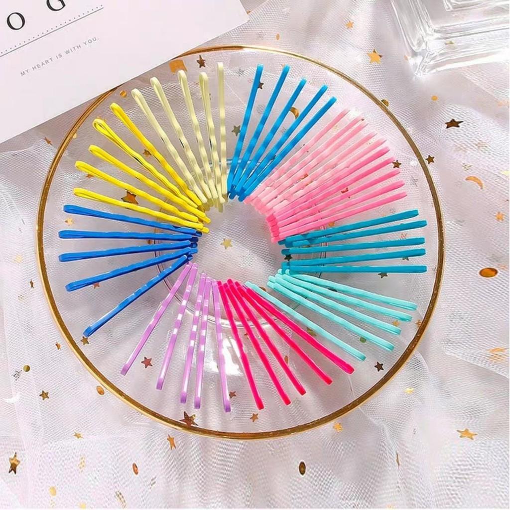 Set 10 Kẹp Tăm Nữ Xước Nhiều Màu Kẹp Tóc Đáng Yêu-
