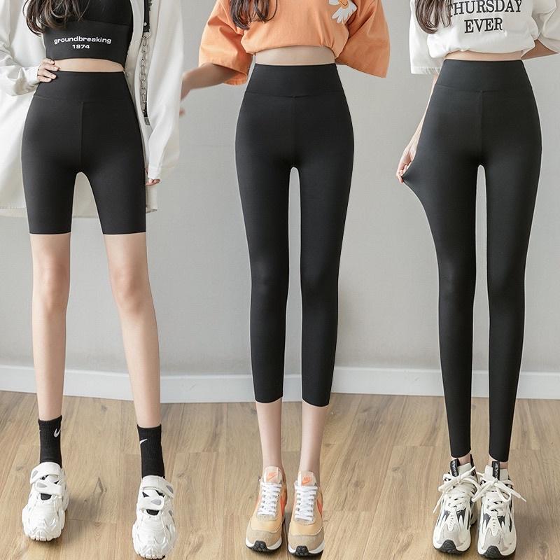 Quần legging nữ cotton đùi ngố co dãn tôn dáng