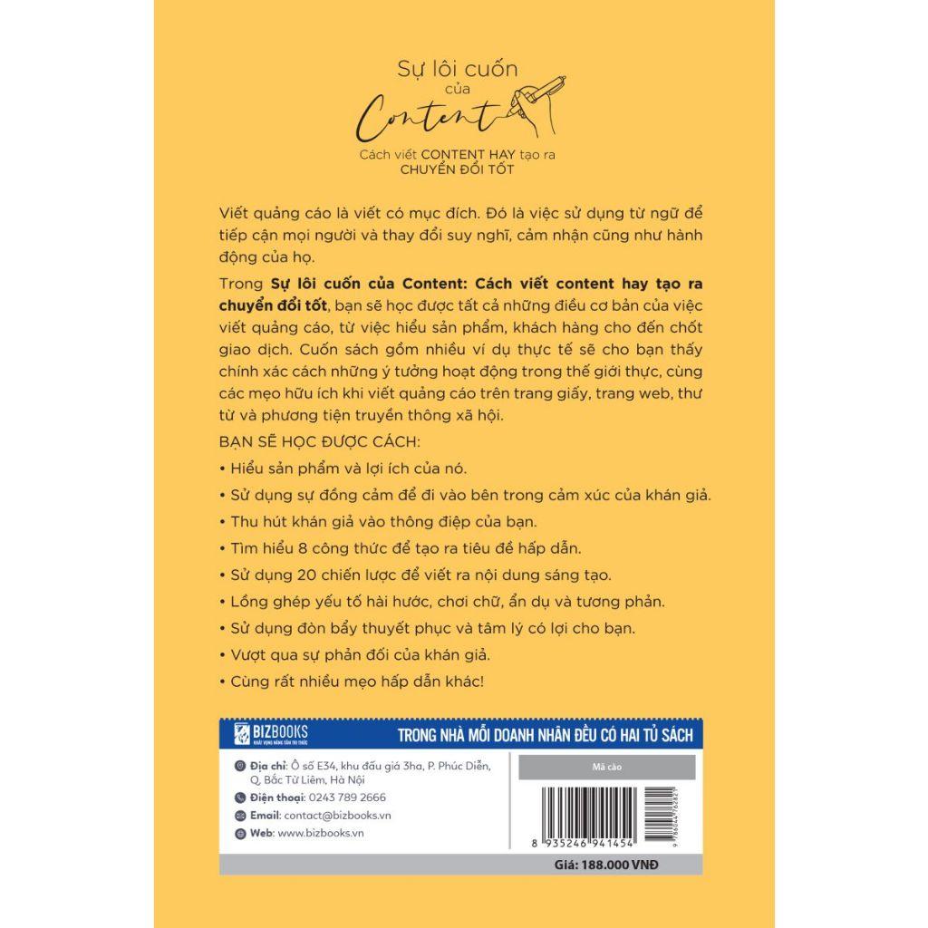 Sách - Sự Lôi Cuốn Của Content : Cách Viết Content Hay Tạo Ra Chuyển Đổi Tốt