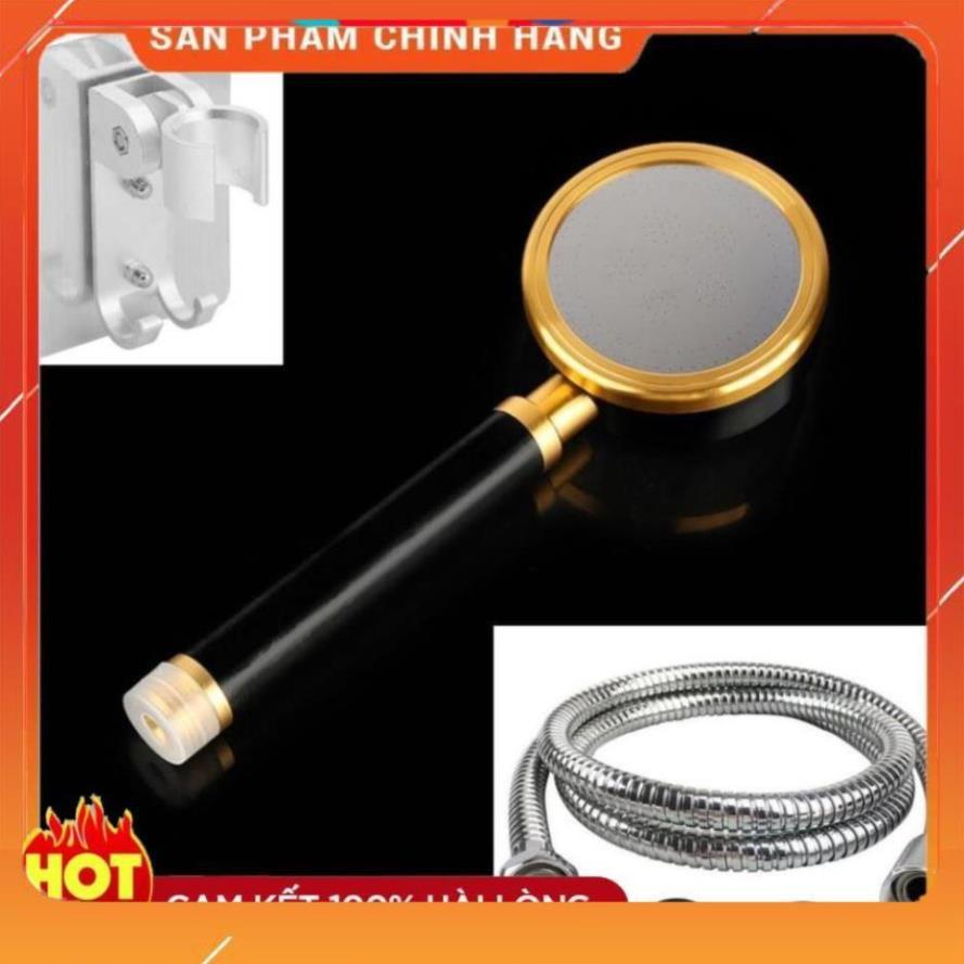 Bộ vòi sen tăng áp 300% bằng hợp kim nhôm chống oxi hóa , chống rỉ sét màu vàng đen sang trọng 206779