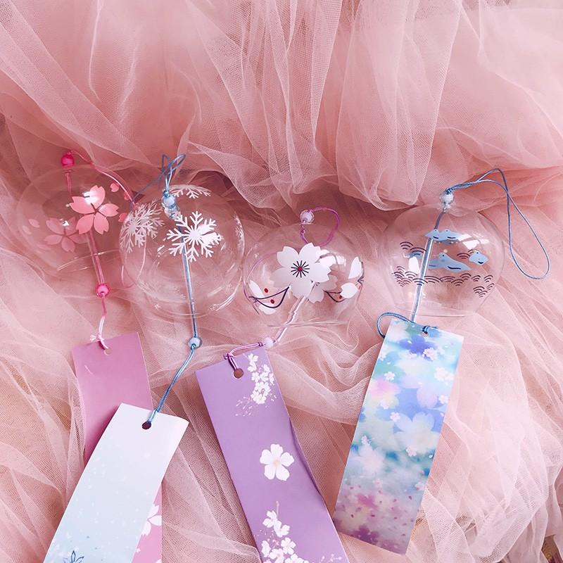 Chuông gió Furin Nhật Bản pha lê thủy tinh trang trí xinh xắn tặng ảnh Vcone