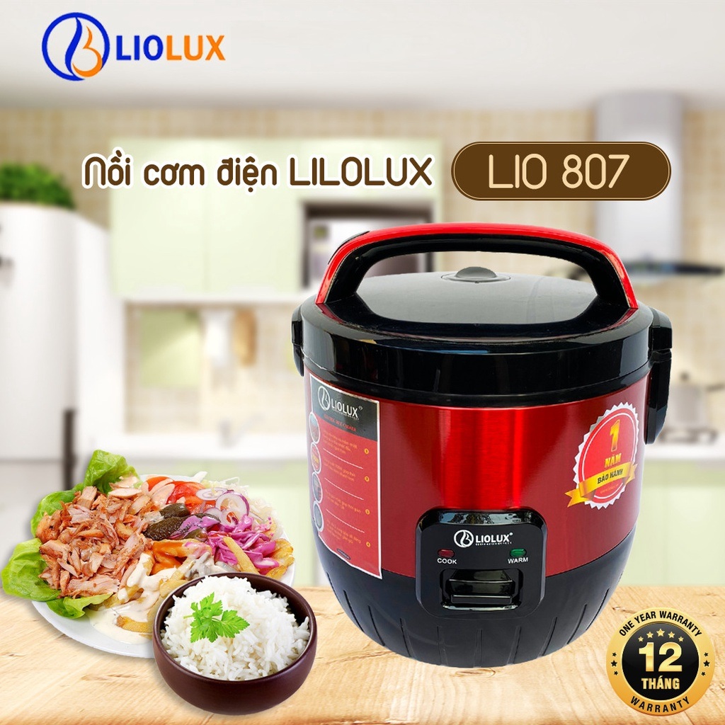 Nồi cơm điện Liolux LIO-807 dung tích 1.8L - Chống dính - Hàng chính hãng