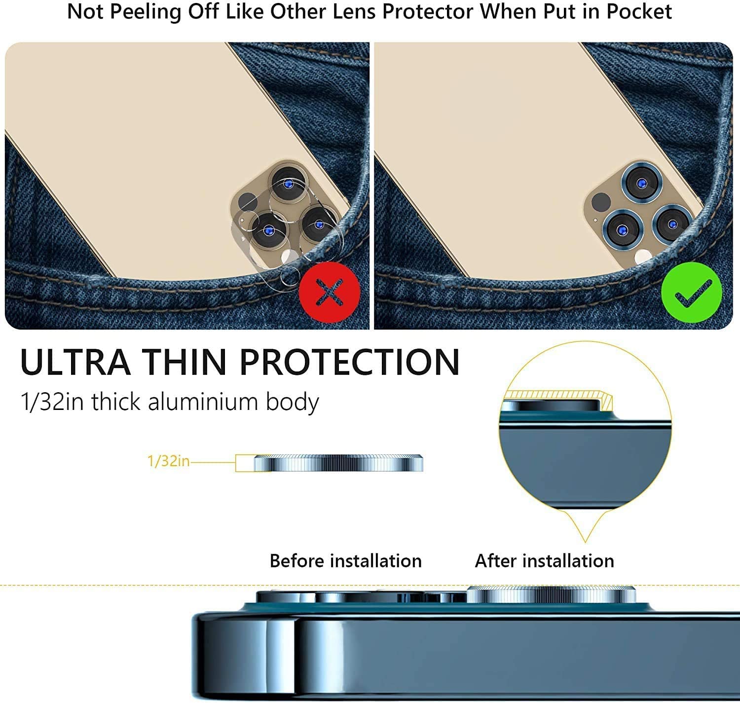 Bộ miếng dán kính cường lực bảo vệ Camera dành cho iPhone 12 Pro / iPhone 11 Pro / 11 Pro Max  hiệu Wiwu Guard Lens Ring mang  lại khả năng chụp hình sắc nét full HD (độ cứng 9H, chống trầy, chống chụi & vân tay, bảo vệ toàn diện) - hàng nhập khẩu