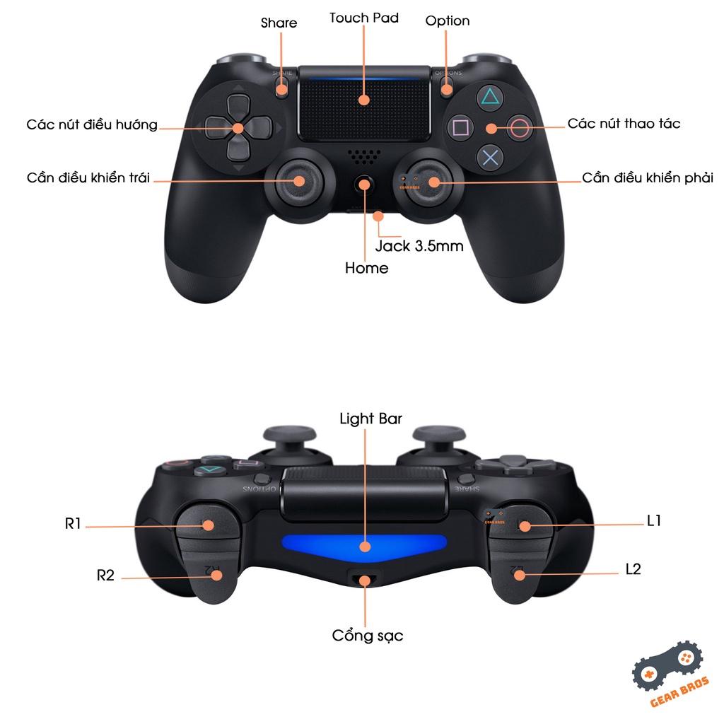 Tay Cầm Chơi Game Bluetooth Không Dây Có Rung Hỗ Trợ PS4, PC, Android, IOS | Gearbros