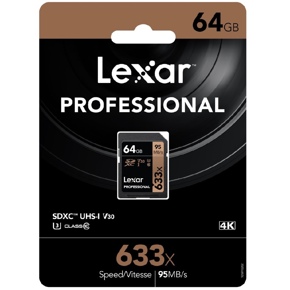 Thẻ Nhớ SDXC Lexar Professional 633x 64GB UHS-I 95MB/s LSD64GCB1AP633 - Hàng Nhập khẩu