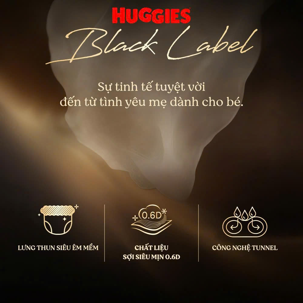 Tã/ Bỉm QUẦN Huggies Black Label siêu cao cấp cho bé size XL28 miếng