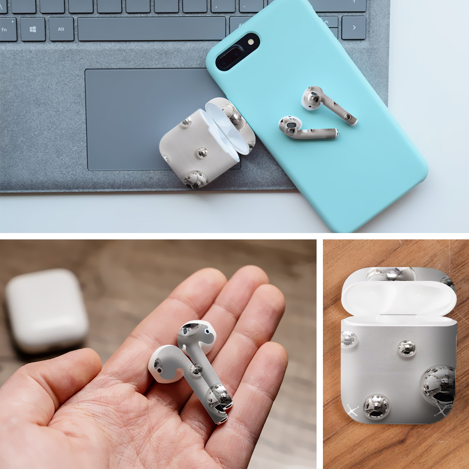 Miếng dán skin chống bẩn cho tai nghe AirPods in hình Họa tiết - HTx022 (bản không dây 1 và 2)