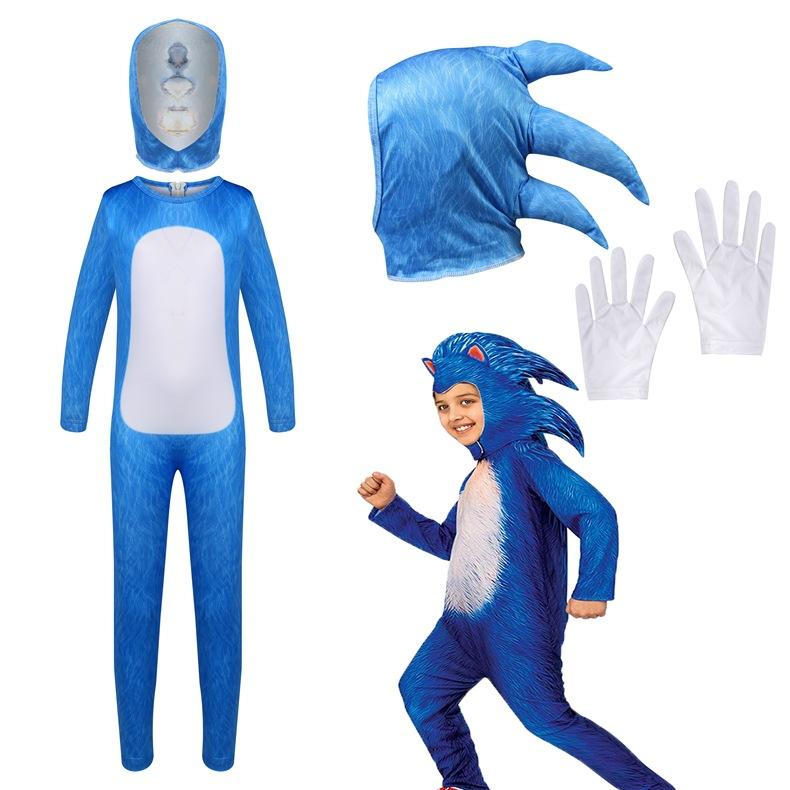 Mới 2021 Trẻ Em Sonic The Hedgehog Trò Chơi Video Anime Cosplay Halloween Carnival Đảng Liền Quần Mặt Nạ Trang Phục Cho Trẻ Em Đầm