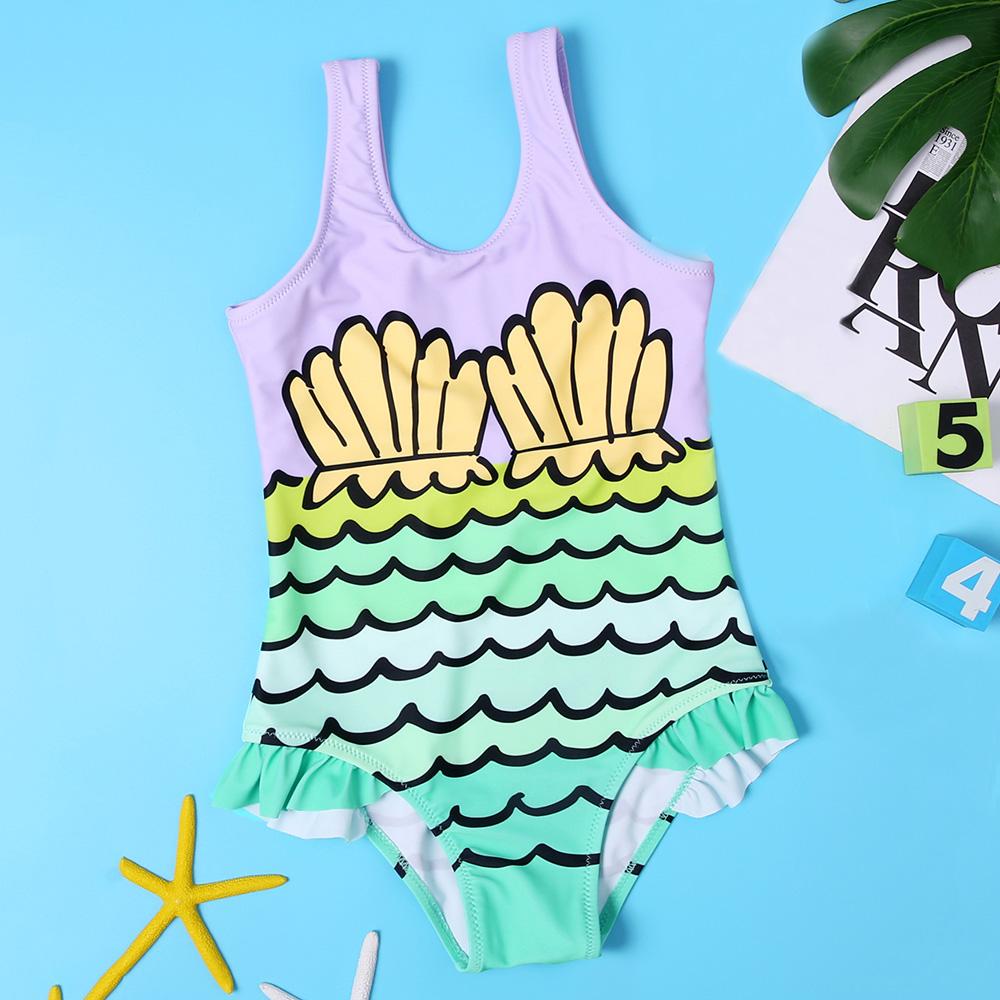 Nàng Tiên Cá Bé Gái Một Mảnh Trẻ Em Cá Quy Mô Đồ Bơi Trẻ Em 2-8 Tuổi Tập Đi Bé Gái Áo Tắm Monokini đi Biển 2022