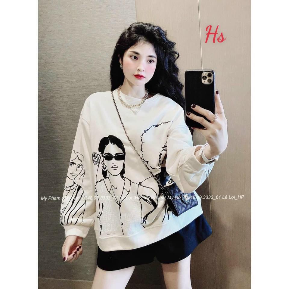 Áo nỉ sweater cô gái sành điệu
