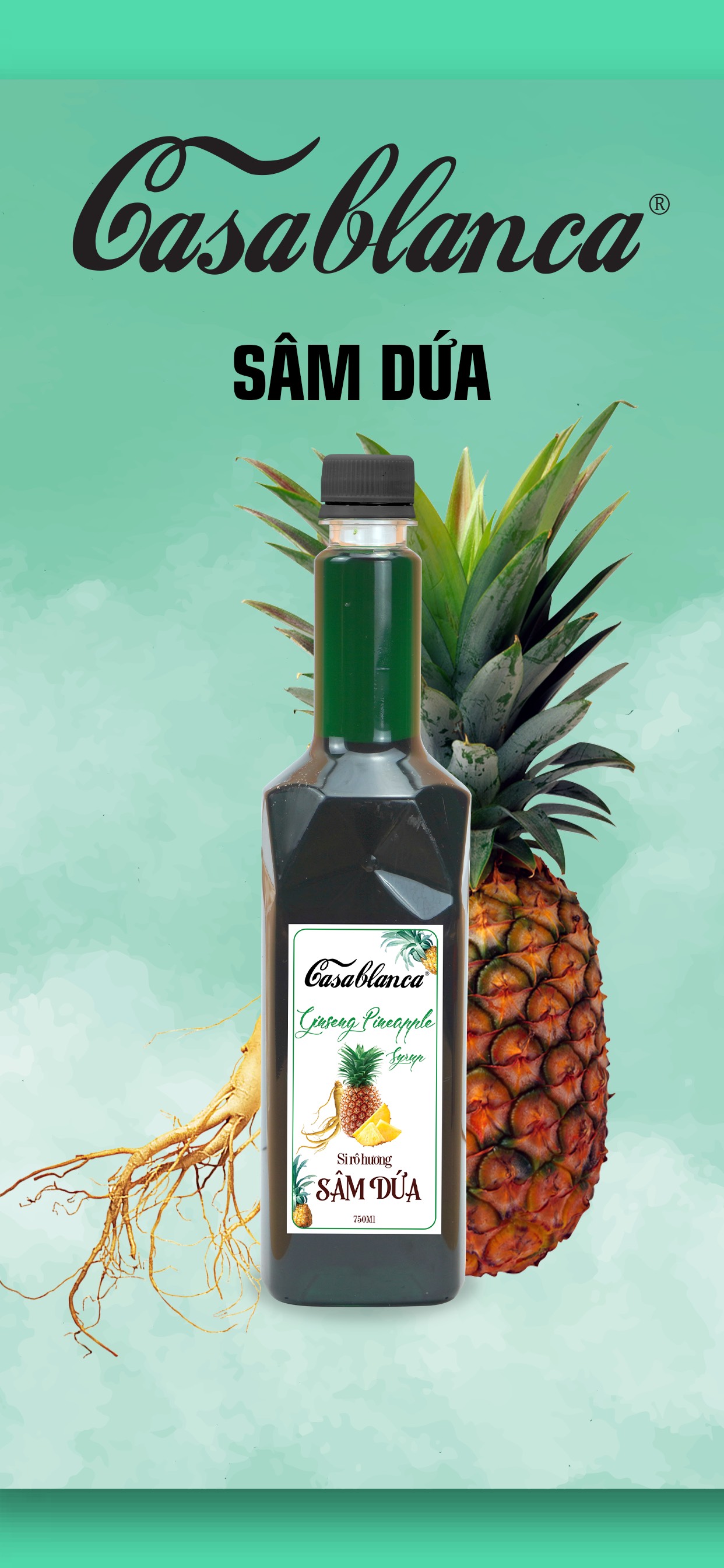 Casablanca Syrup Sâm Dứa 750ml