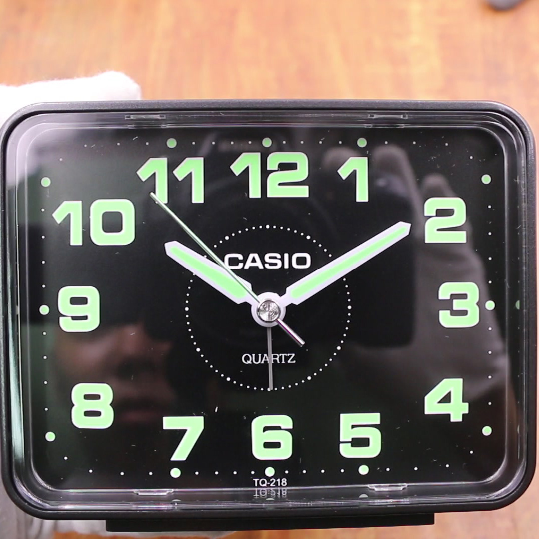 Đồng Hồ Để Bàn Casio TQ-218-1DF Báo Thức - Cỡ To - Kích Thước Vỏ
