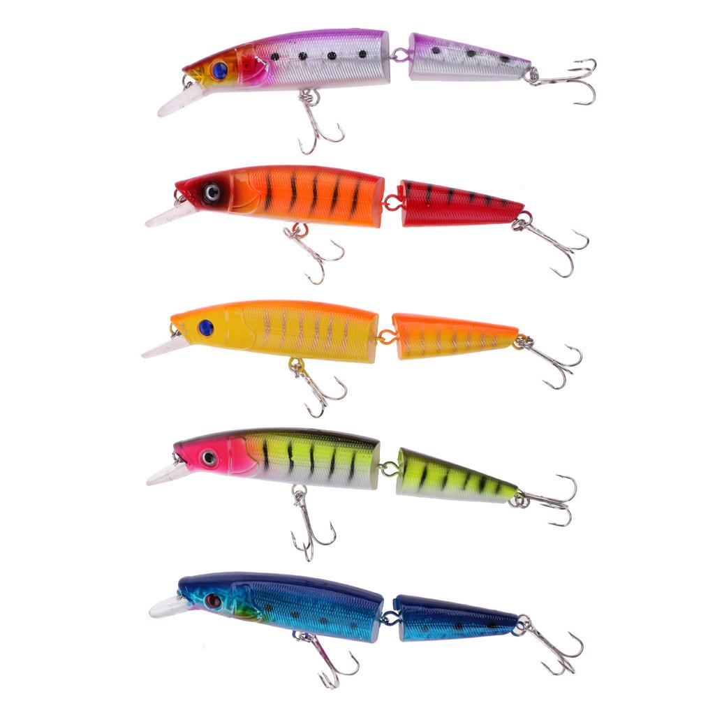 2 Segment Fishing Lure Swimbait Crank Baits Hard Bait Fishing Hooks Tackle