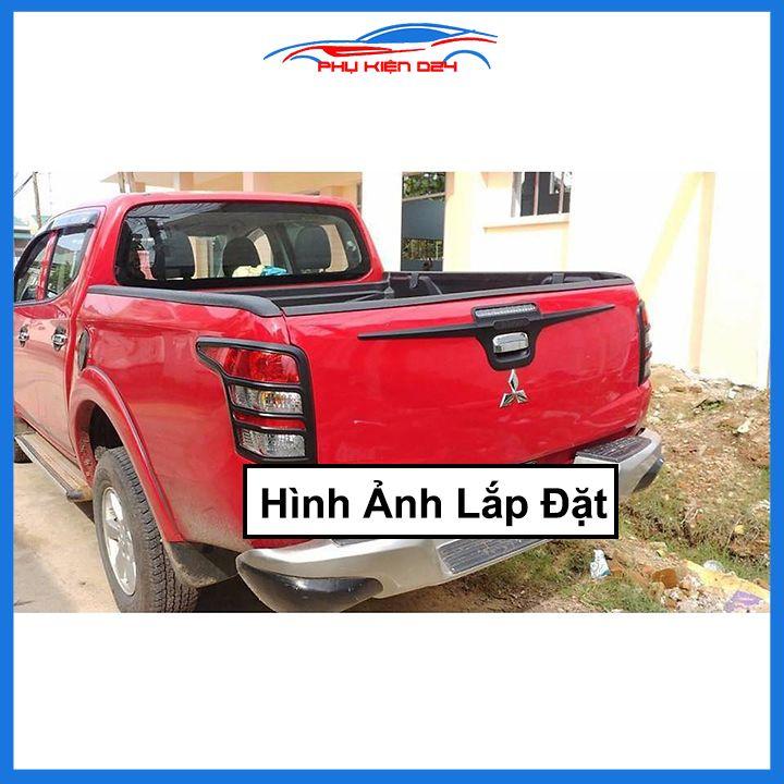 Ốp tay mở cốp mạ Triton 2019-2020-2021, 2016-2017-2018 hai màu đen, mạ crom trang trí xe chống va đập hiệu quả