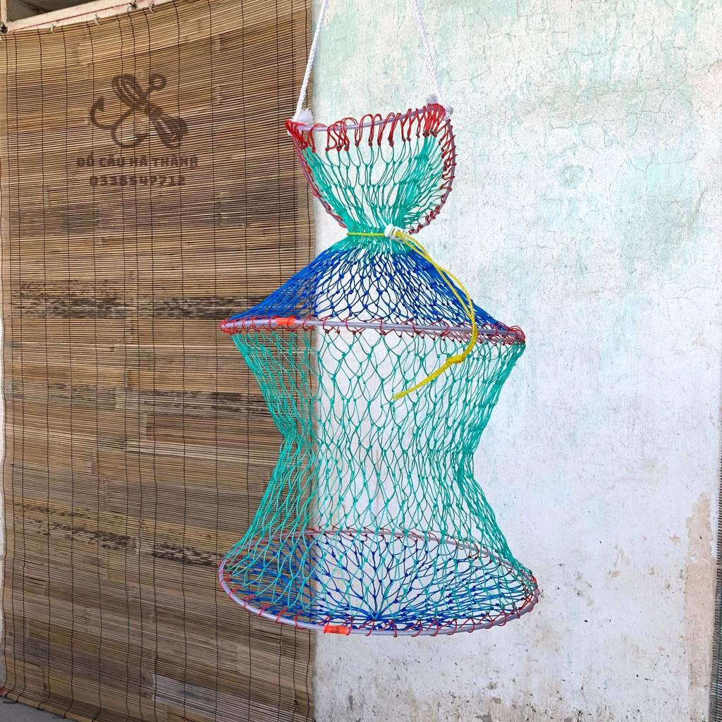 Giỏ đựng cá - rọng đựng cá, 3 - 4 - 5 - 6 vành sợi cáp, lưới đan tay chắch chắn