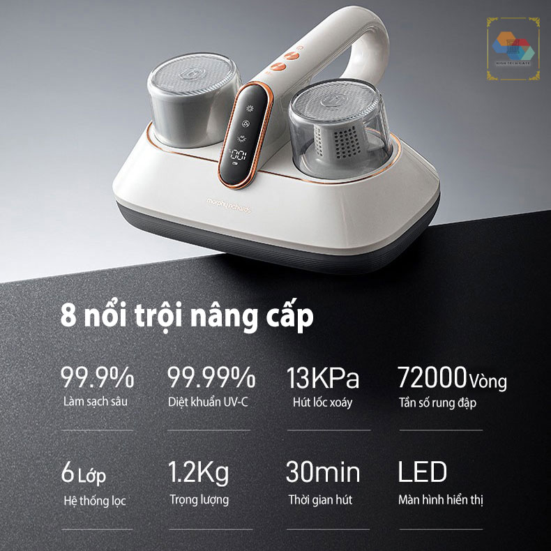 Máy hút bụi giường nệm morphy richards MR3100 phiên bản không dây, lực hút mạnh mex13000Pa, hệ thống lọc 6 lớp bền bỉ, hàng nhập khẩu