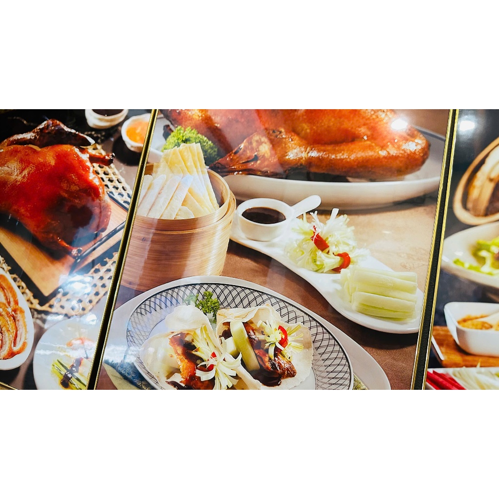 (HCM) Tranh treo tường tráng gương vịt quay Bắc Kinh 5 trang trí quán ăn kèm đinh