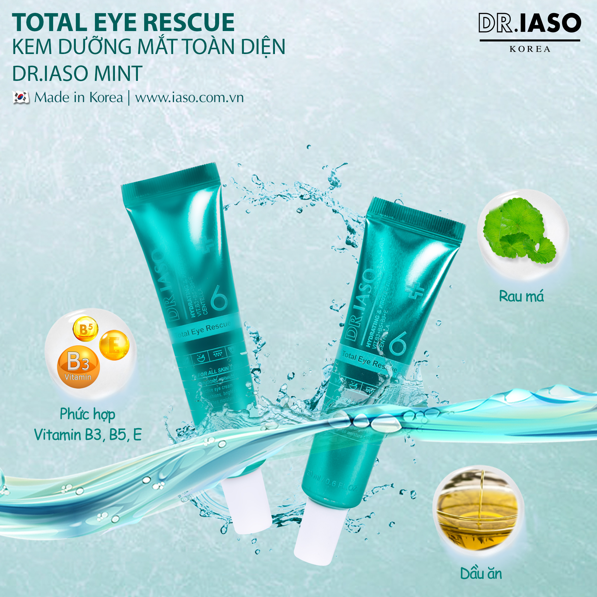 Chăm sóc vùng mắt với Dr.Iaso