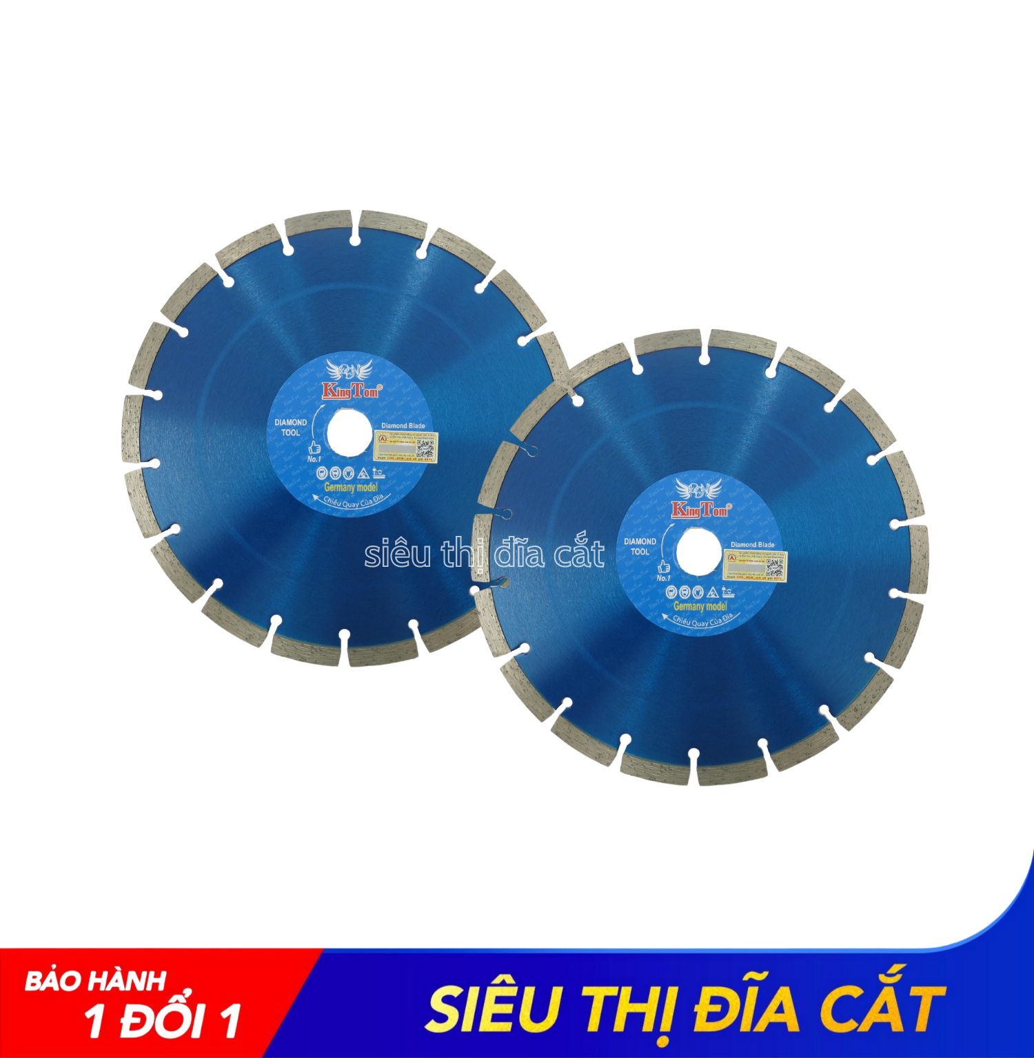 Lưỡi Cắt Gạch 250mm KingTom Khô - Chuyên Bê Tông Cốt Thép, Giá Siêu Tốt