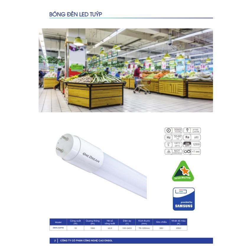 Bóng đèn led Tuýp ODTL12-P18 18W . Đèn Led One Dream siêu sáng, tiết kiệm điện năng.