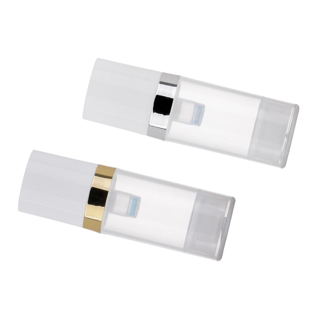 2X10 Ml Rõ Ràng Ép Chân Không Bơm Chai Đựng Mỹ Phẩm Loại Kem Dưỡng Hộp Đựng Lọ