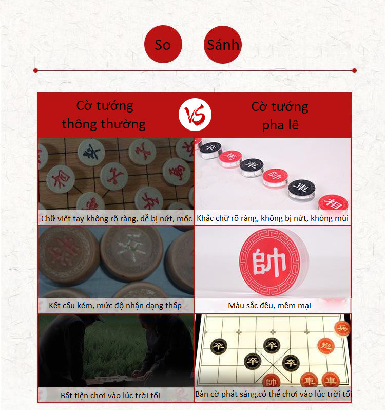 Bộ cờ tướng pha lê LS001 - BÀN CỜ PHÁT SÁNG