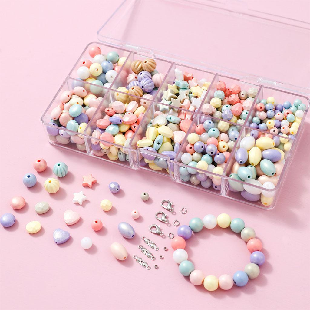 1 Set Mixed Beads Jewelry Findings with Storage Box Handmade for Bracelet