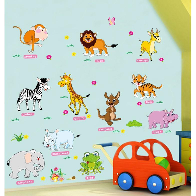 Decal Dán Tường Thú Cho Bé