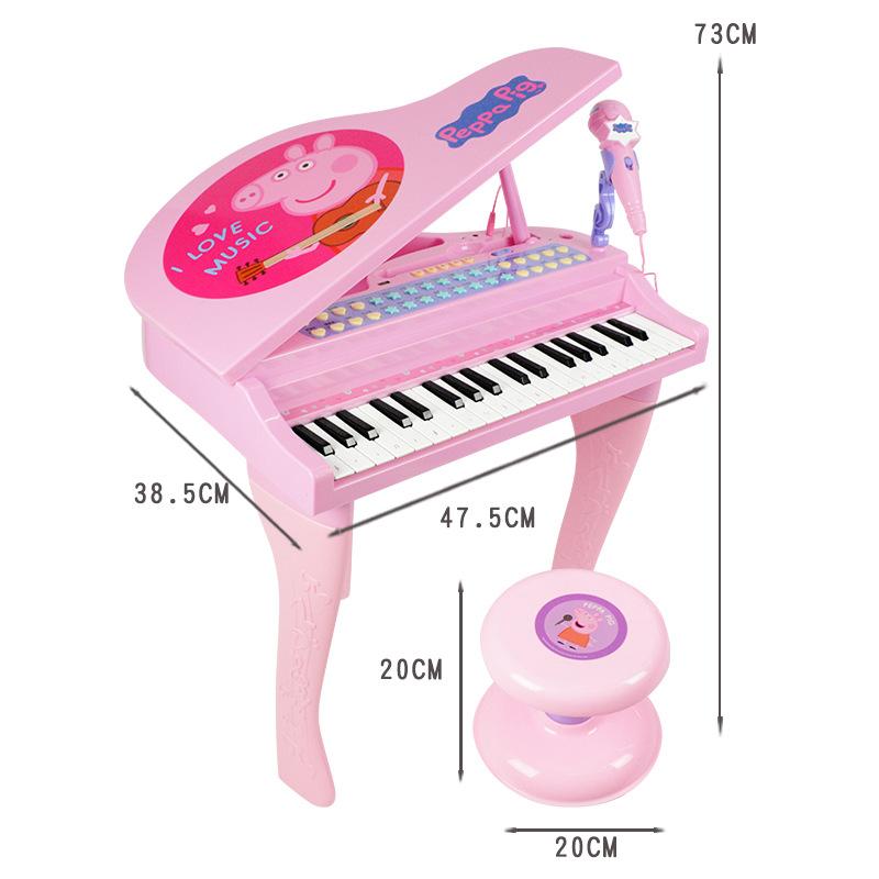 Giao hàng nhanh Bevenle Heo Đàn Piano Điện Tử Micro Cô Gái Dạy Sớm Âm Nhạc Bé Trai Đồ Chơi Đàn Piano Cho Bé 3-6 Tuổi