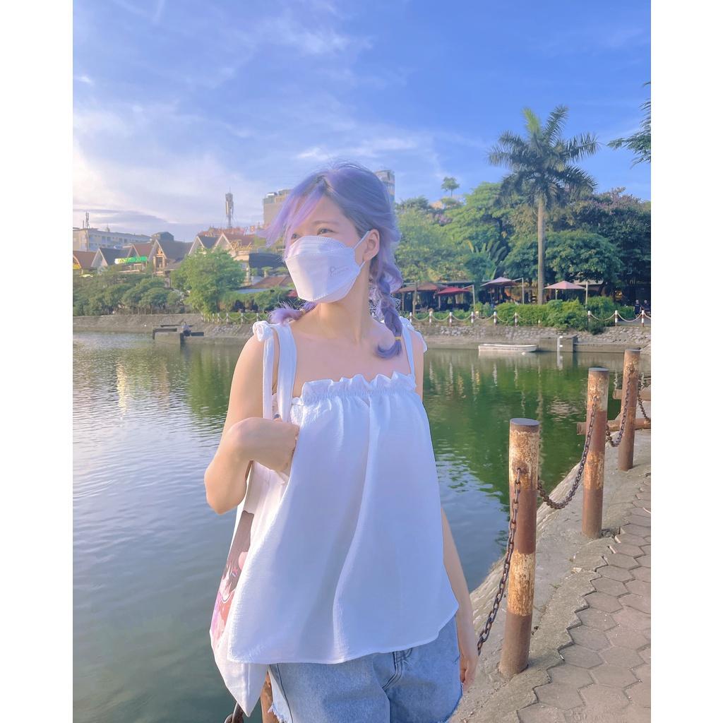 Áo hai dây thắt nơ ulzzang - Made by Fiin