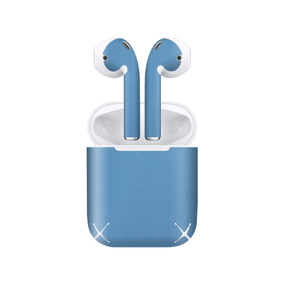 Miếng dán skin chống bẩn cho tai nghe AirPods in hình Vân Da - Da001 (bản không dây 1 và 2