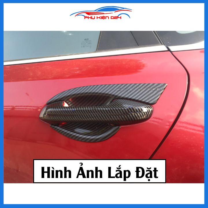 Ốp tay hõm Cerato 2019-2020-2021-2021 vân carbon, mạ crom chống trầy bảo vệ cửa xe ô tô