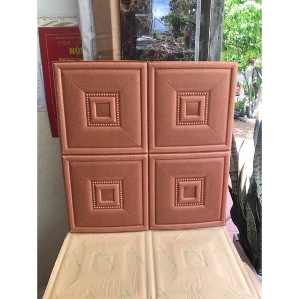 Xốp dán tường giả da cao cấp dầy 8 mm khổ 60 x 60 cm
