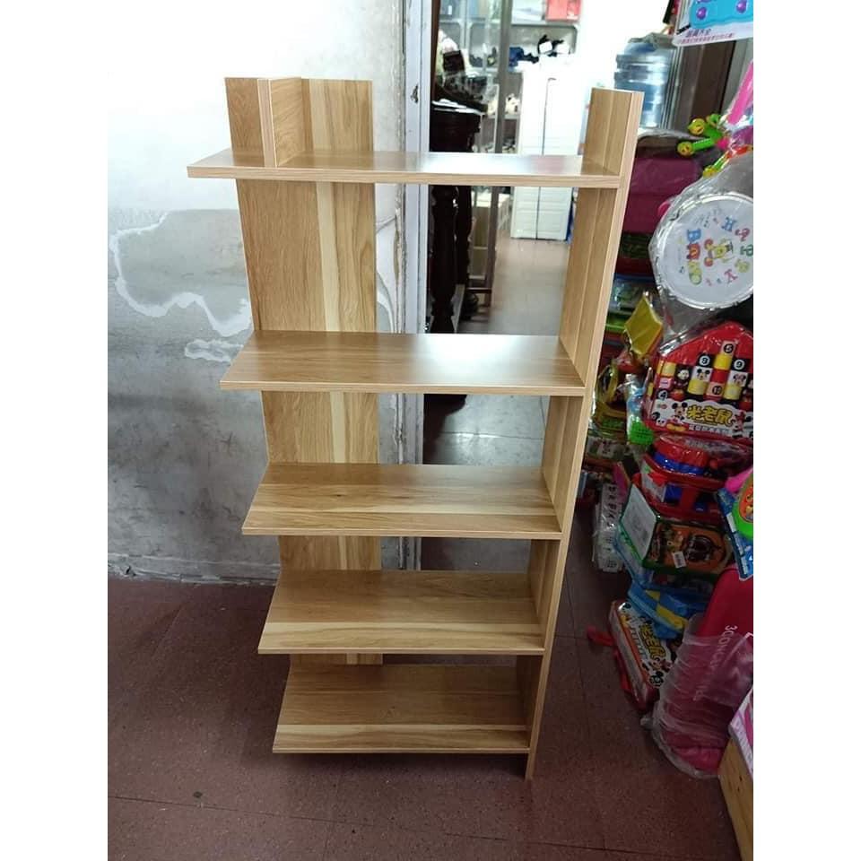 Kệ Sách Gỗ 5 Tầng Để Đồ Kiêm Kệ Góc Tường