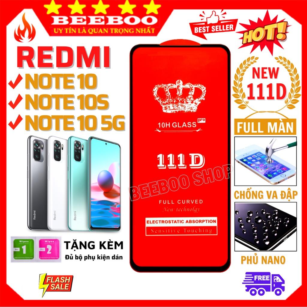 Kính cường lực Dành Cho Điện Thoại Xiaomi Redmi Note 10/ 10s/ 10 5g - Full màn hình 11D và trong suốt