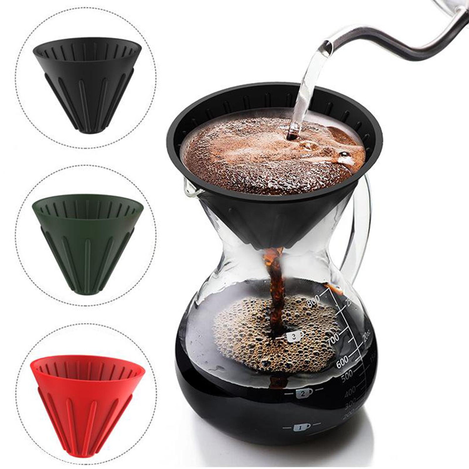 Pour Over Coffee Maker and Tea Dripper, Portable Drip Cone Filter Silicone Strainer Brewer, Coffee Maker Accessories, Easy to Clean