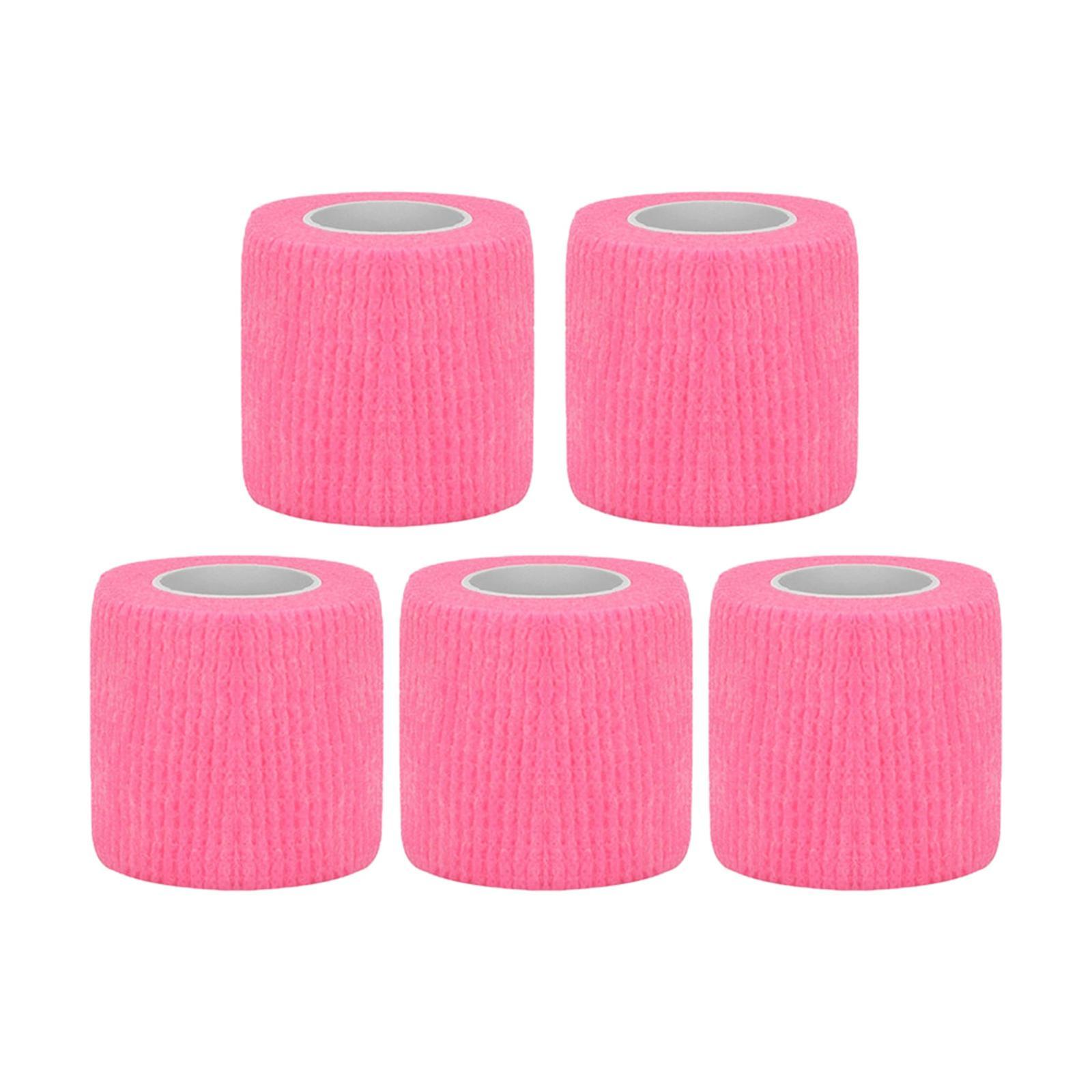 5Pcs Self Adhesive Bandage Wrap, Disposable Athletic Cohesive Bandage Movement Sports Tape for Sprains Swelling Sports Injury Protection