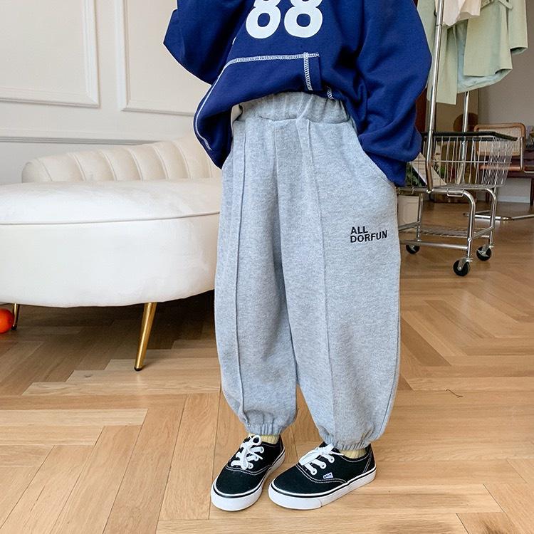 Quần jogger nỉ da cá phong cách hàn quốc cho bé Q791