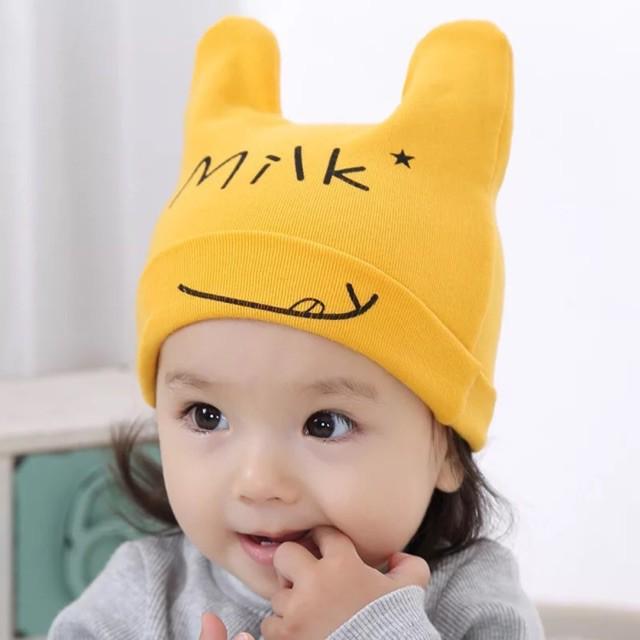 Mũ len MILK mùa đông cực ấm cho bé từ 3 tháng - 2.5 tuổi
