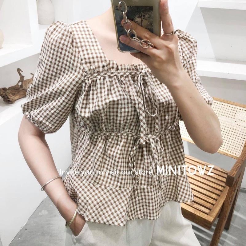 Áo sơ mi kiểu cổ vuông