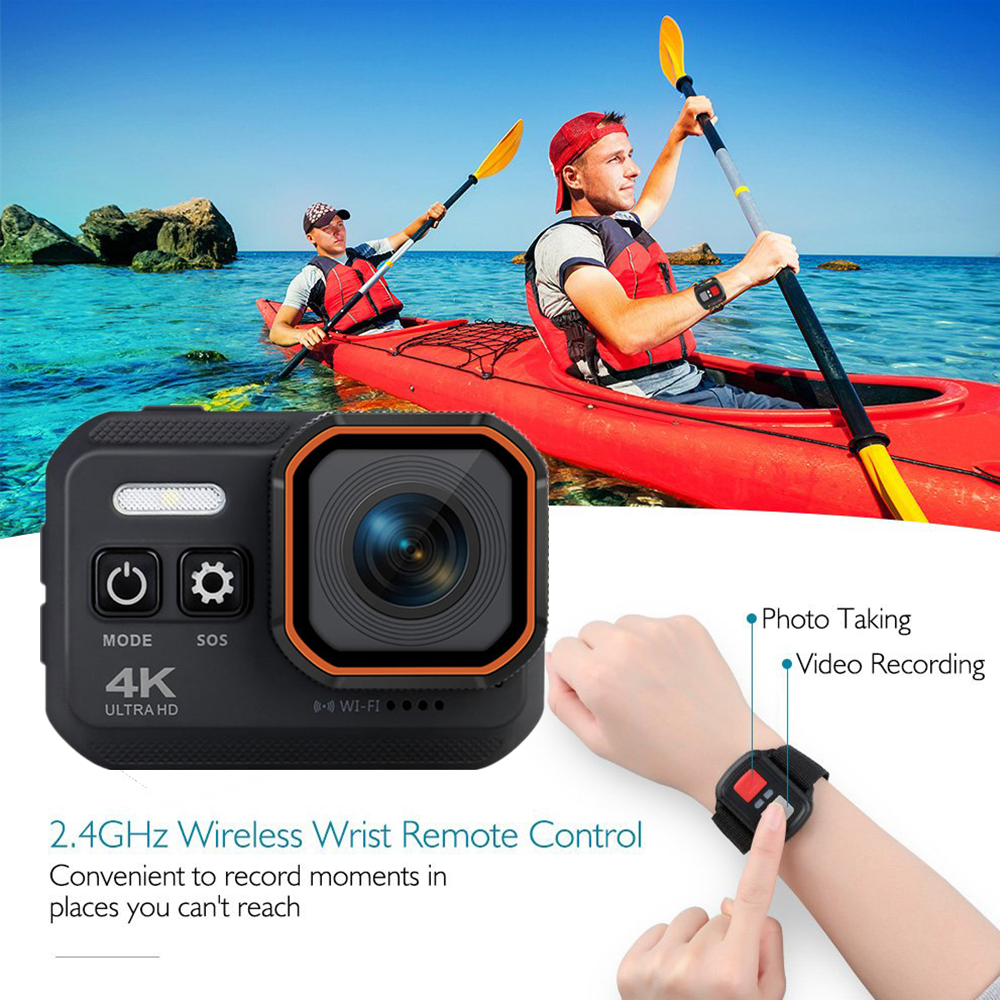 New Ultra HD 4K Sports Camera Remote Control 2 Inch Screen Sports Camera 1080P 60 Fps Waterproof Helmet Go Sport Pro Hero 5 Cam