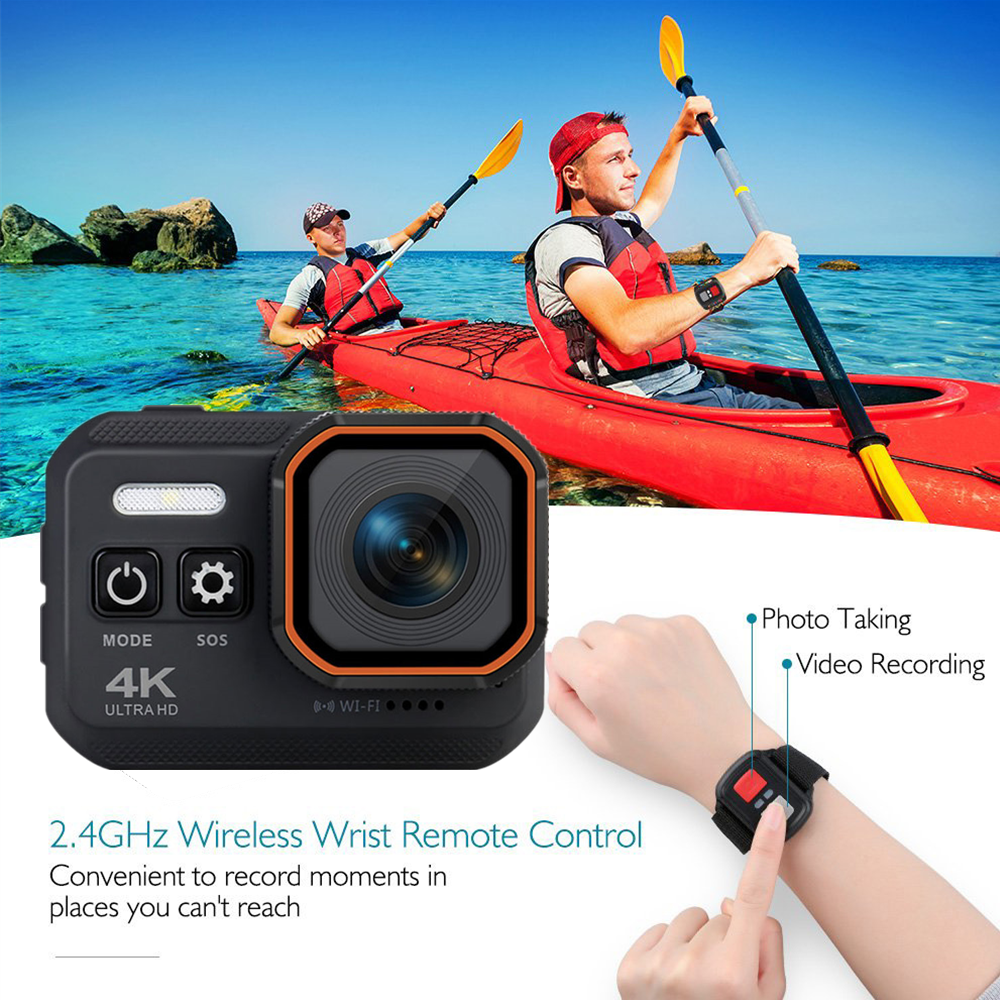Mới Ultra HD 4K Camera Thể Thao Điều Khiển Từ Xa Màn Hình 2 Inch Camera Thể Thao 1080P 60 fps Mũ Bảo Hiểm Chống Nước Go Sport Pro Hero 5 Cam