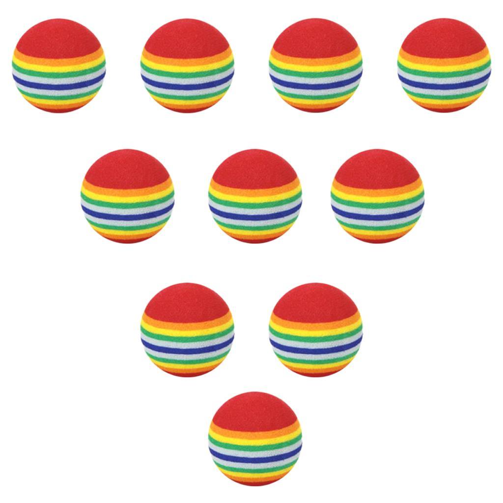 2-5pack 10Pcs Rainbow Soft Foam Sponge Golf Balls Swing Practice Training Aids