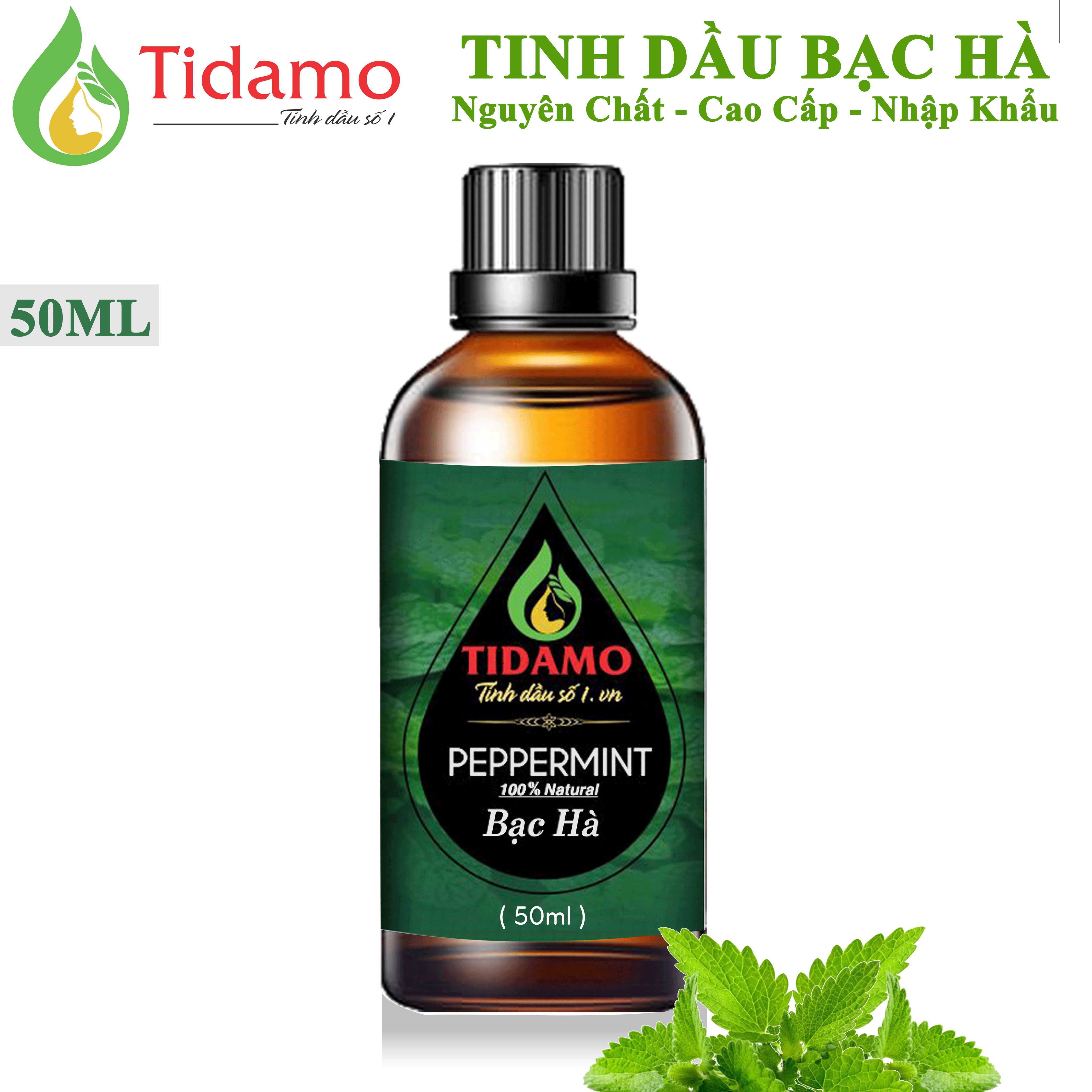 Tinh Dầu BẠC HÀ Cao Cấp 50ML - Tinh Dầu Bạc Hà Thiên Nhiên Nguyên Chất Nhập Khẩu Sử Dụng Với Máy Xông Tinh Dầu Giúp Bảo Vệ Sức Khỏe, Kháng Khuẩn, Thư Giãn Tinh Thần và Xua Đuổi Côn Trùng