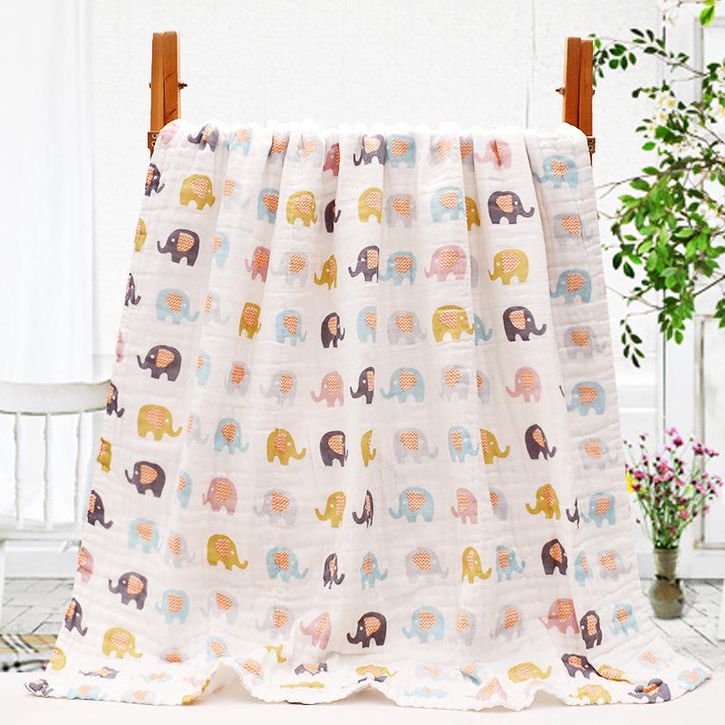 Sơ Sinh Chăn & Đầm Mềm Tắm Cho Bé Bộ Chăn Ga Gối Cotton Trẻ Sơ Sinh Bọc Chần Gòn 6 Lớp Gạc