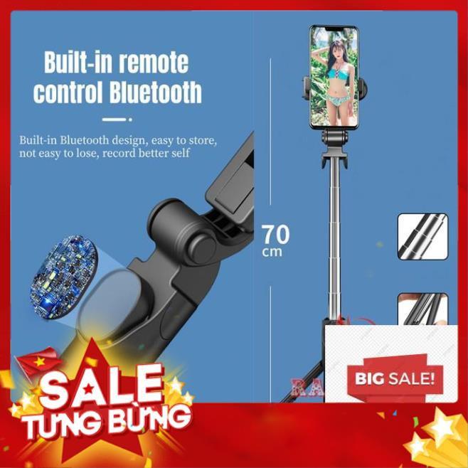 Gậy tự sướng chụp hình ảnh selfie kiêm tripod 3 chân đế đỡ điện thoại kèm remote bluetooth đa năng gấp gọn