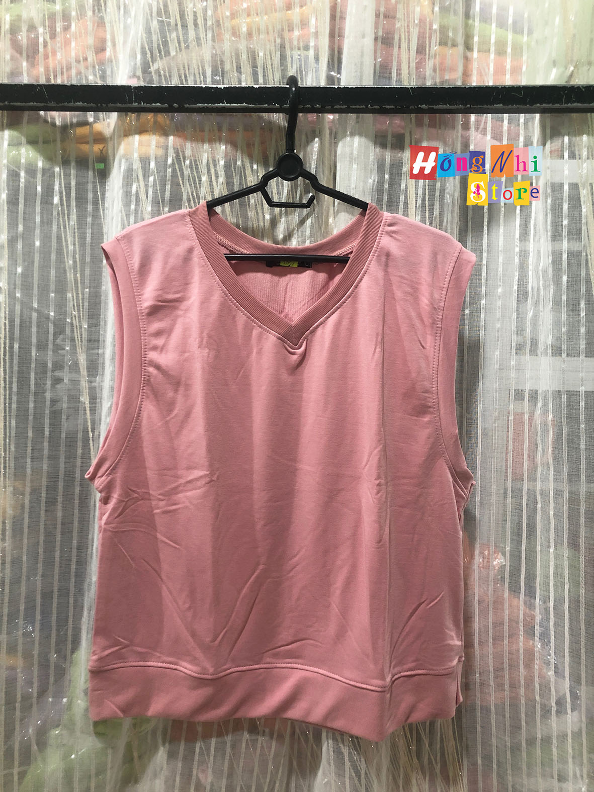 Áo Thun Sát Nách Cổ Tim Basic Gile Cực Chất Màu Xám - MM